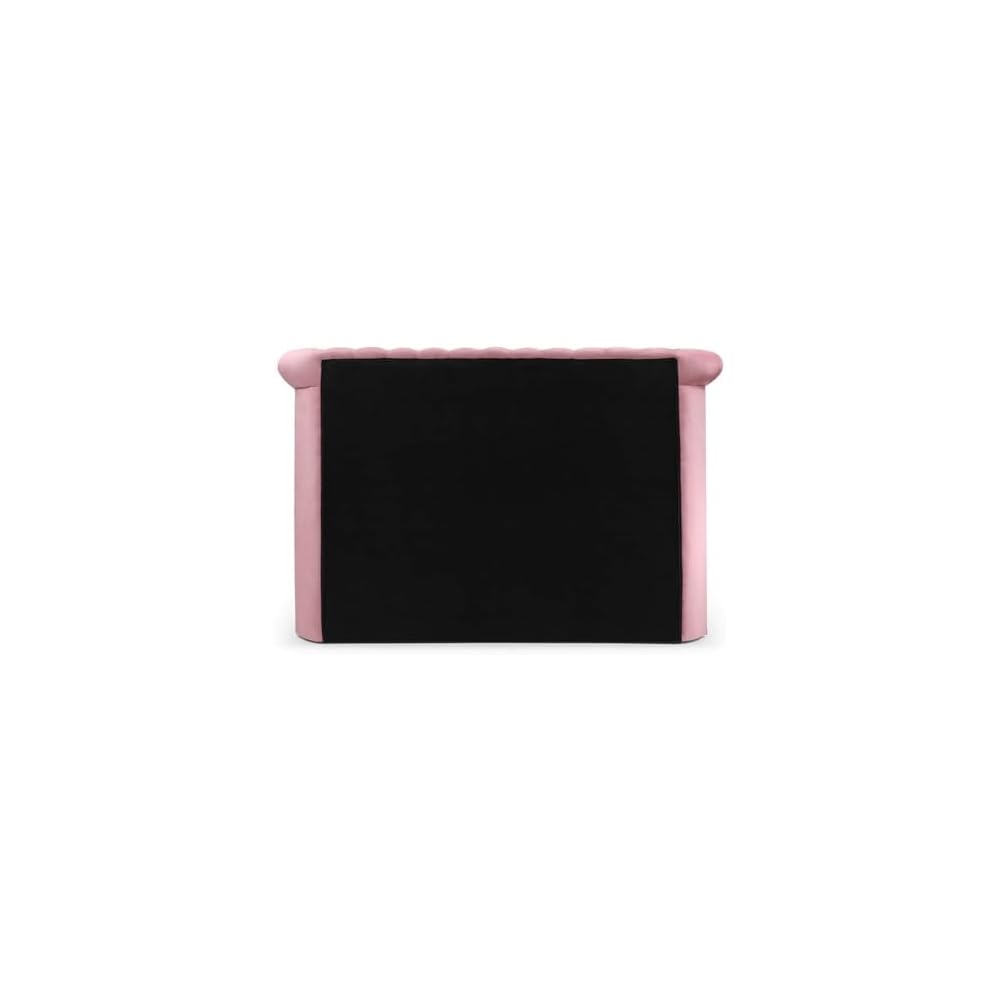 Elizabeth 91 x 101 Velvet Upholstered Queen Bed in Pink
