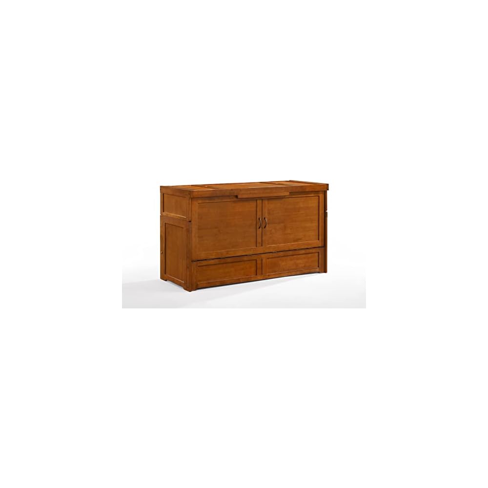 Murphy Cube Cabinet Chest Bed (Queen, Hickory)