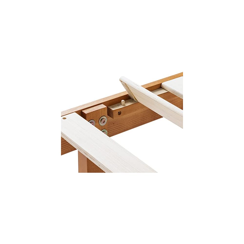 Naturalista Classic 16 Inch Solid Wood Platform Bed with Wooden Slats, Natural Pine, Queen