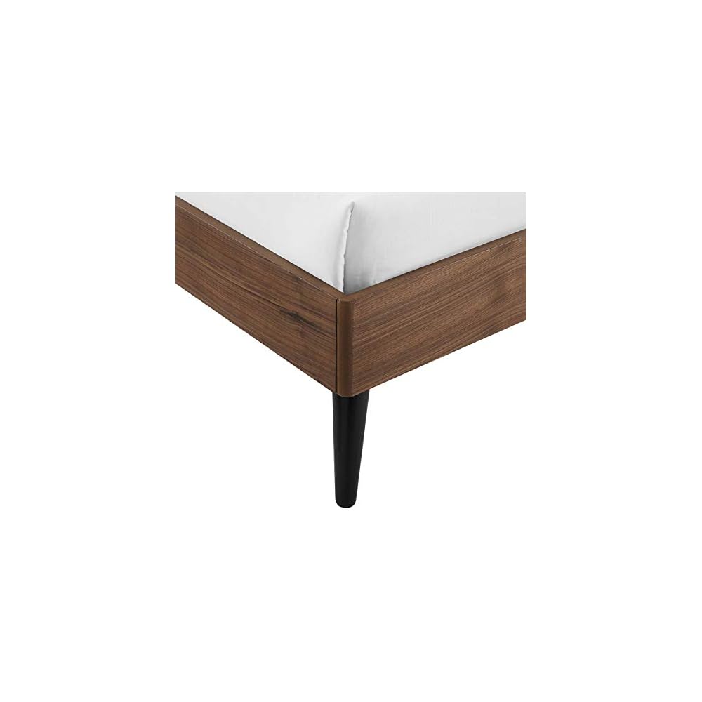 Bronwen Queen Wood Platform Bed in Walnut