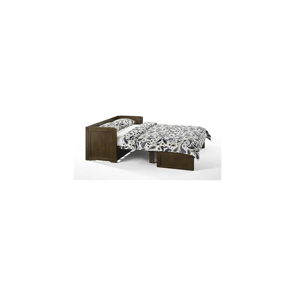 Rustic Brown Cube Pre-Assembled Cabinet Murphy Bed
