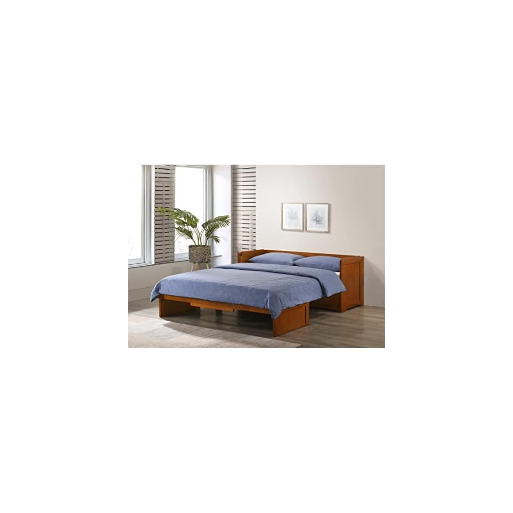 Murphy Cube Cabinet Chest Bed (Queen, Hickory)
