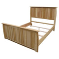 Adamstown Bedroom Solid American Hickory King Panel Bed, Transitional Wood Bed Frame with Headboard, Box Spring Required, Natural