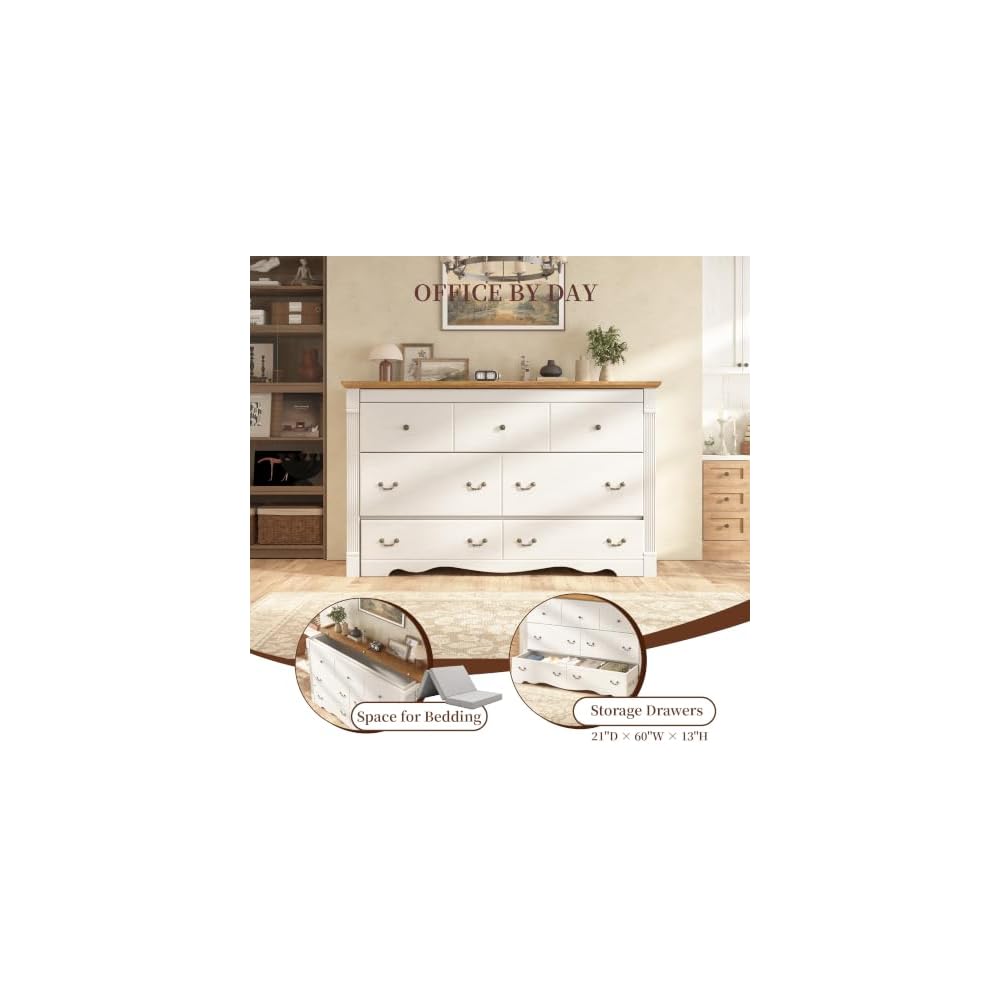 Queen Murphy Cabinet Bed with Bedside Desk, Storage Shelves and LED, White