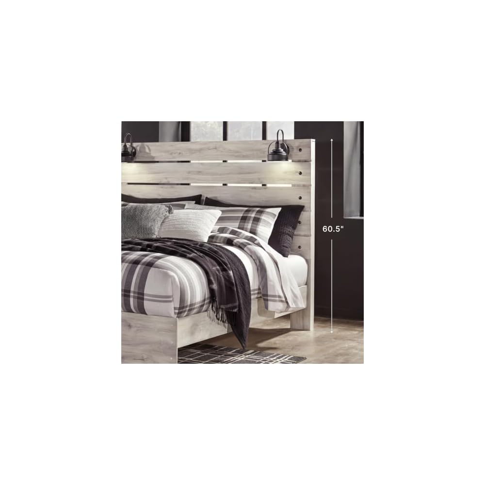 King Bed Frame, Cambeck Farmhouse Whitewash