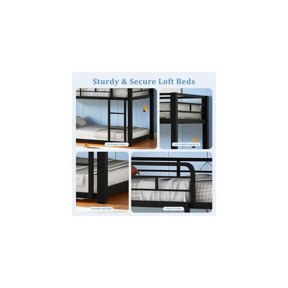 Triple Metal Bunk Bed Twin Over Twin Over Twin