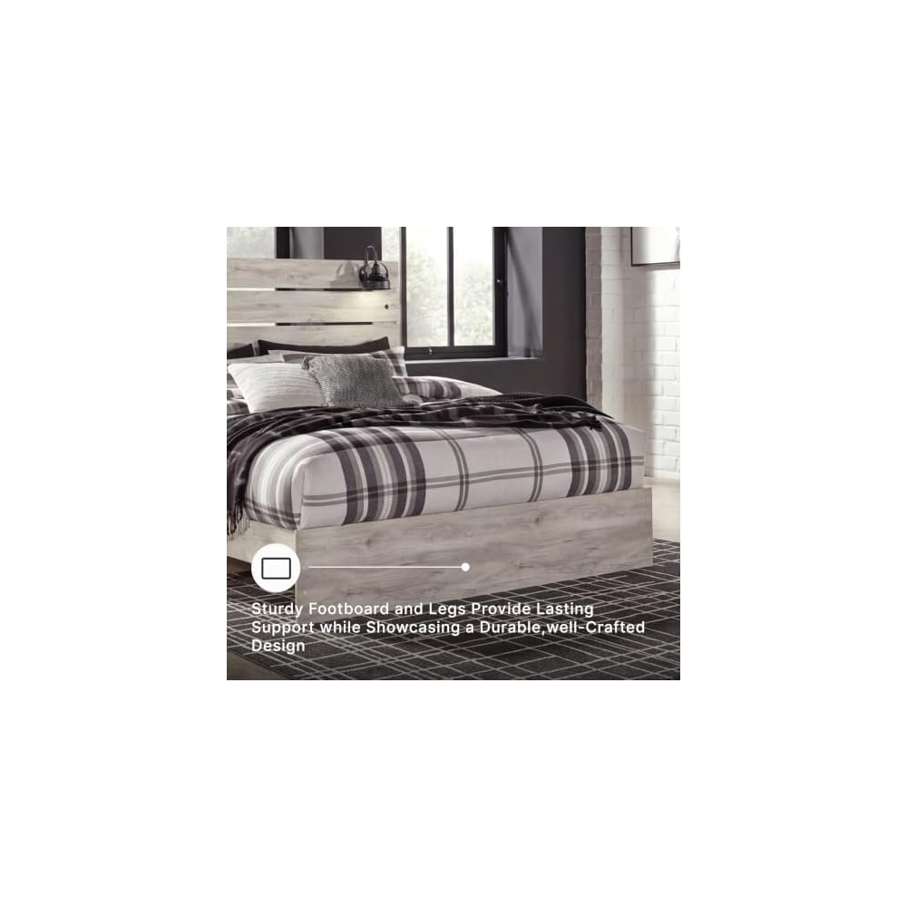 King Bed Frame, Cambeck Farmhouse Whitewash