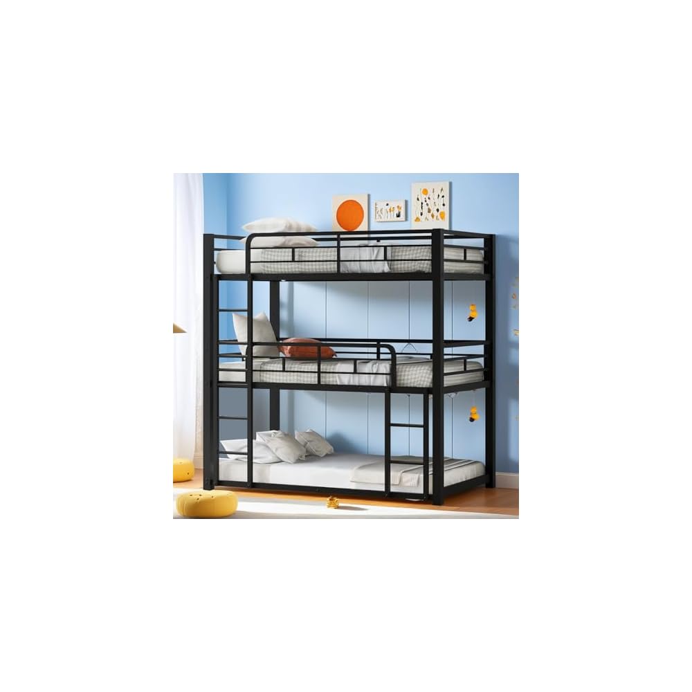 Triple Metal Bunk Bed Twin Over Twin Over Twin
