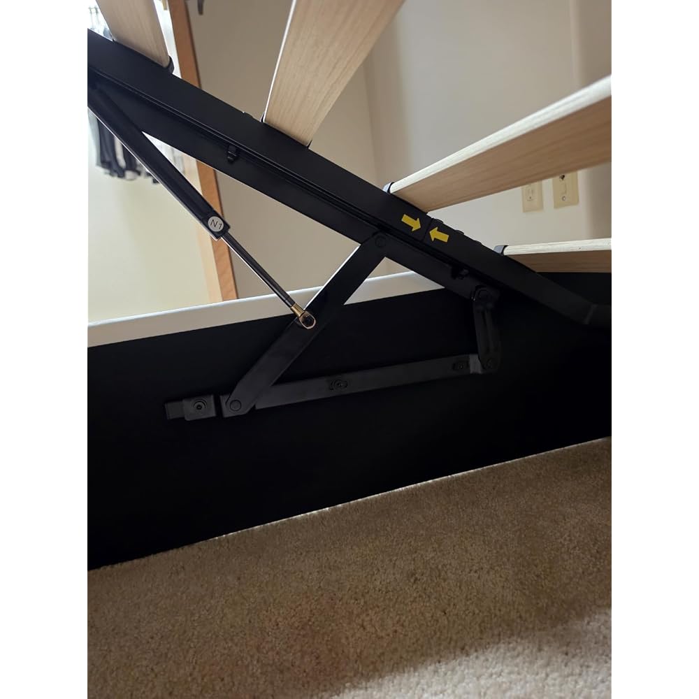Queen Size Lift Up Hydraulic Storage Bed Frame Black