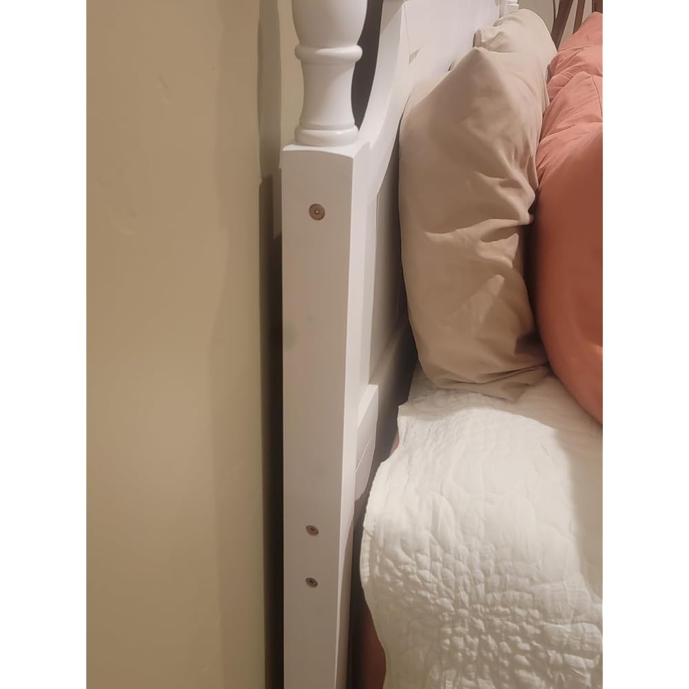 King Solid Wood Poster Bed with Arched Headboard, Brown