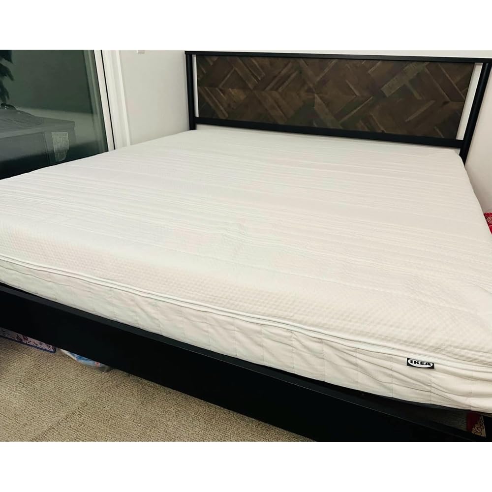 Lenia Solid Wood King Bed Frame with Tall Headboard, Mocha Black