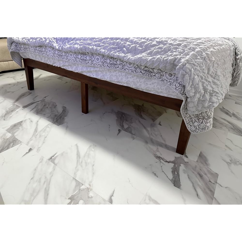 Naturalista Classic 16 Inch Solid Wood Platform Bed with Wooden Slats, Natural Pine, Queen