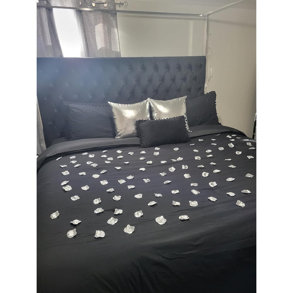 Porter Collection Modern | Contemporary Velvet Upholstered Bed with Deep Detailed Tufting and Chrome Canopy, White, King