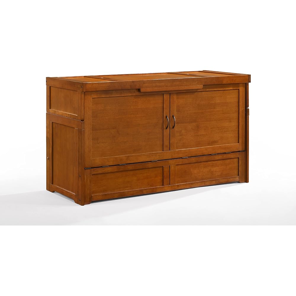 Murphy Cube Cabinet Chest Bed (Queen, Hickory)