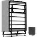 Folding Bed, Portable Foldable Roll Away Bed on Wheels, 75" x 31"