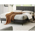 Mornington Upholstered Platform Bed Frame, Dark Gray, Full Size