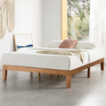 Naturalista Classic - 12 Inch Solid Wood Platform Bed with Wooden Slats, No Box Spring Needed, Easy Assembly, Full, Natural Pine