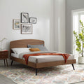 Bronwen Queen Wood Platform Bed in Walnut